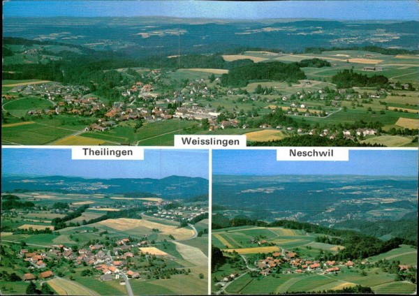 Weisslingen, Theilingen, Neschwil, Flugaufnahme Vorderseite