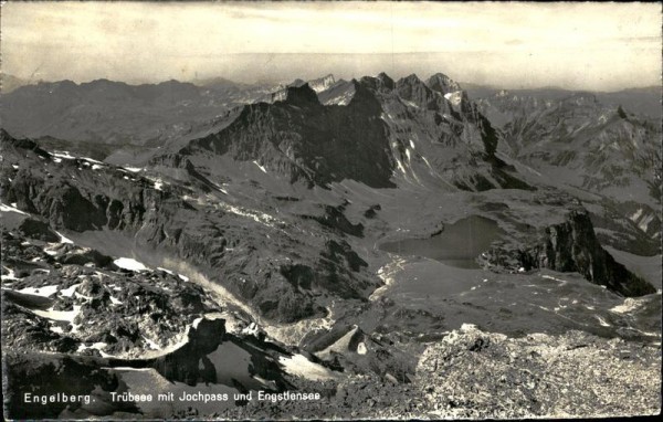 Engelberg. Trübsee mit Jochpass und Engstlensee Vorderseite