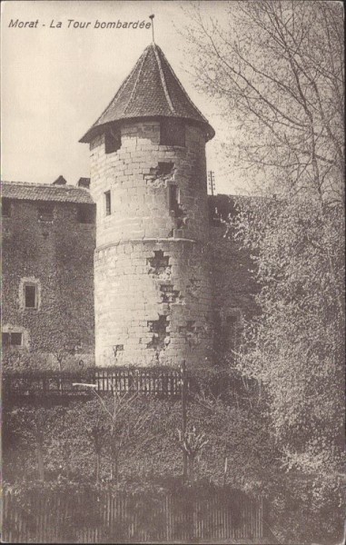 Murten, Morat, La tour bombardée