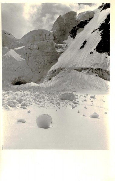 Eisabbruch unter dem Col de Mont Mallet Vorderseite