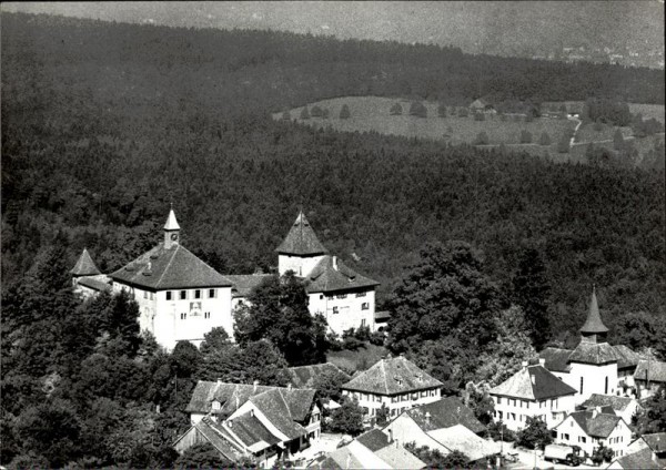 Hirschen, Kyburg, Winterthur, Flugaufnahme Vorderseite