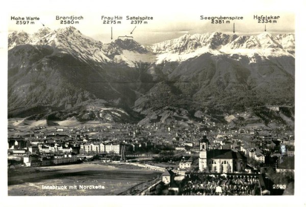 Innsbruck mit Nordkette Vorderseite