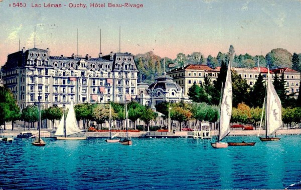 Lac Léman - Ouchy, Hotel Beau-Rivage. 1920 Vorderseite