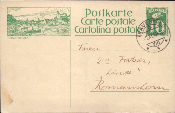 Postkarte aus 1925