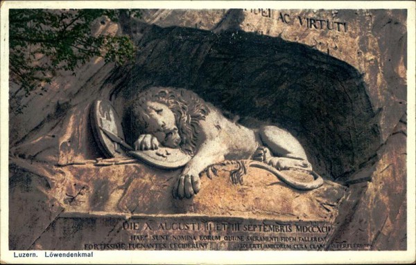 Luzern - Löwendenkmal Vorderseite