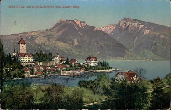 Spiez mit Sigriswilergrat und Beatenberg. Vorderseite
