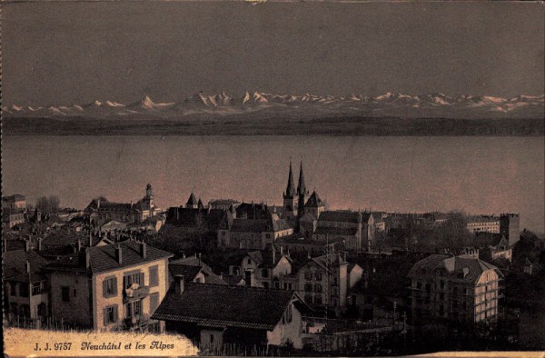 Neuchatel et le Alpes