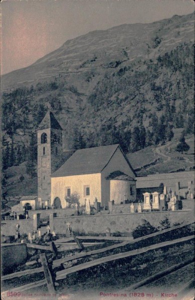 Kirche Pontresina Vorderseite