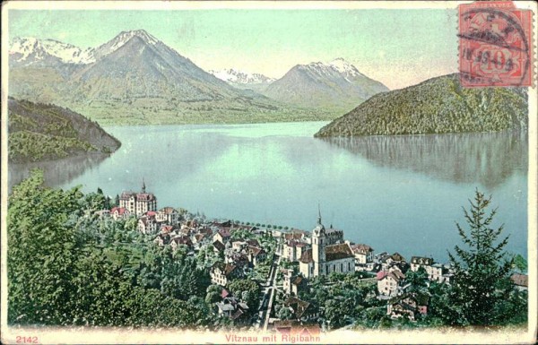 Vitznau mit Rigibahn Vorderseite