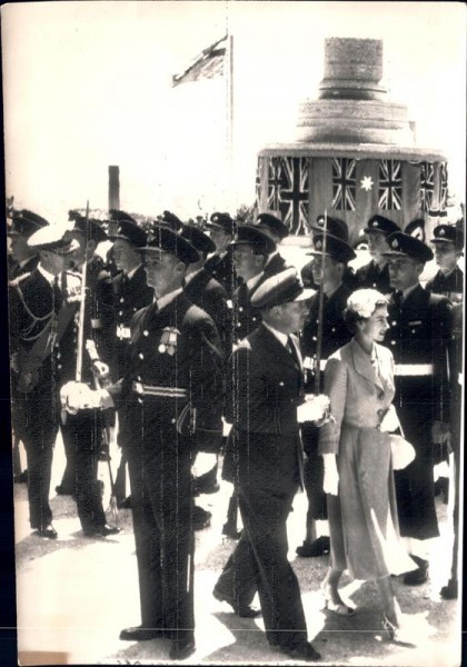 The Queen in Malta 1954 Vorderseite