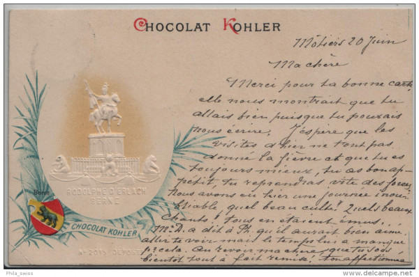 Chocolat Kohler - Rodolphe Erlach Berne
