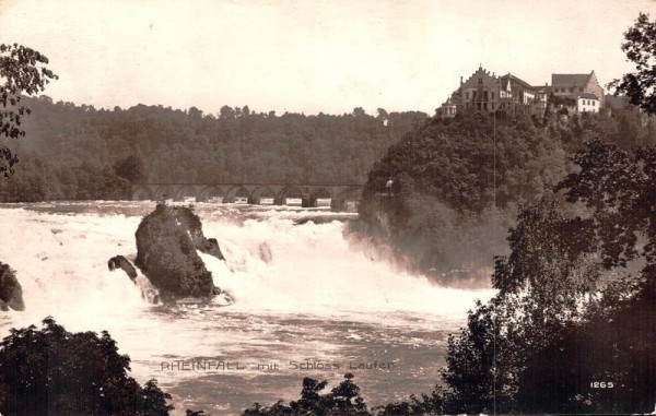 Rheinfall mit Schloss Laufen. 1913 Vorderseite