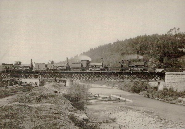 Nordostbahn, Probe der Brücke über die Töss, Winterthur, "Bahnland Schweiz" "Schätze aus dem Verkehrshaus der Schweiz" Vorderseite