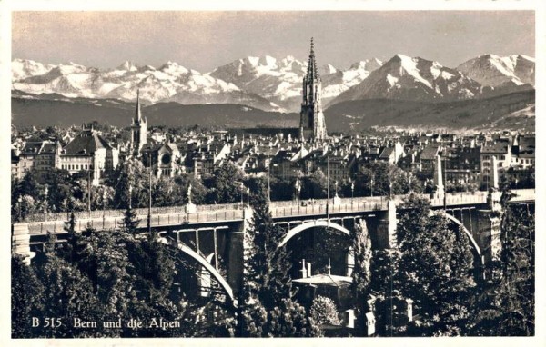 Bern und die Alpen. 1948 Vorderseite