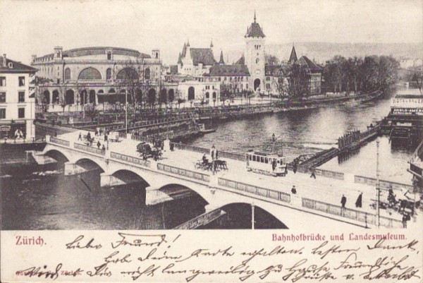 Zürich - Bahnhofbrücke und Landesmuseum