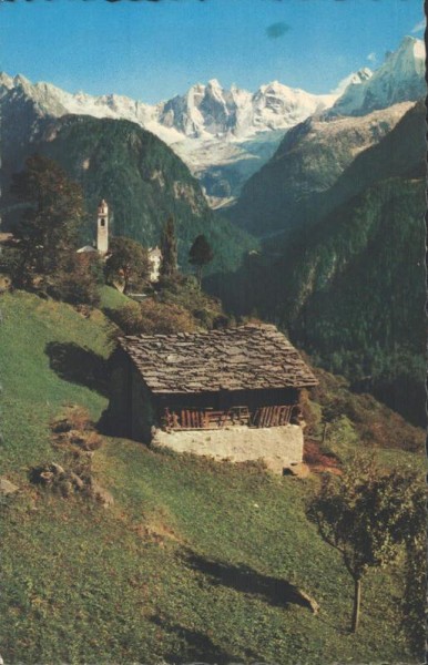 Soglio mit Bodascagruppe Vorderseite
