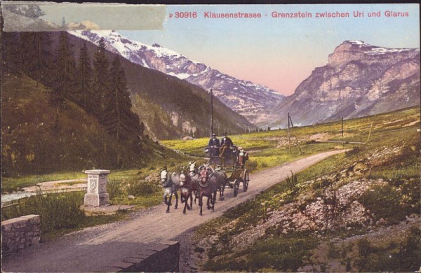 Klausenstrasse, Grenzstein Uri-Glarus