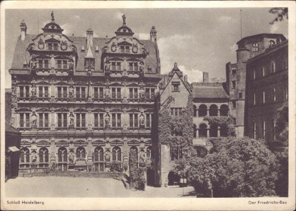 Der Friedrichs-Bau, Schloss Heidelberg Vorderseite