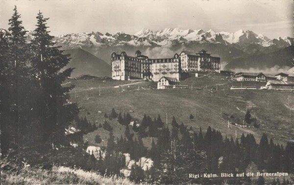 Rigi-Kulm. Blick auf die Berneralpen Vorderseite