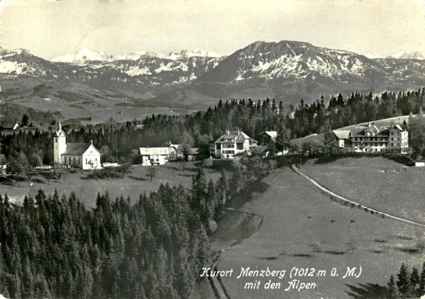 Kurort Menzberg mit den Alpen Vorderseite