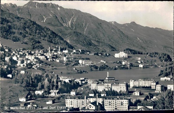 St. Moritz-Bad und Dorf (1775m, 1839 m) Vorderseite