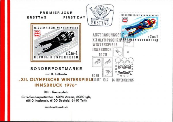 Innsbruck, Olympische Winterspiele 1976 Vorderseite