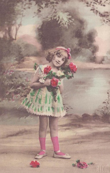 Mädchen mit Blumen Vorderseite