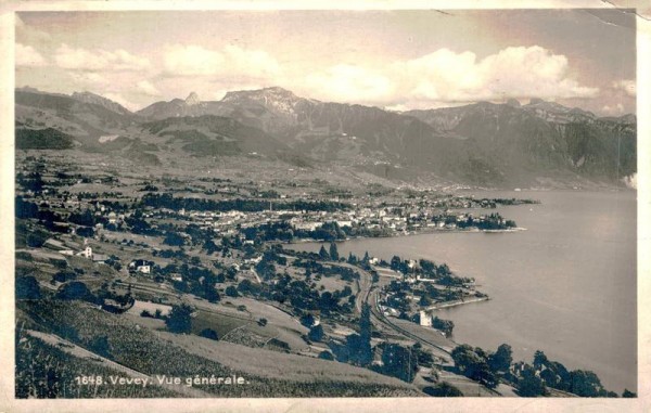 Vevey. Vue générale. 1930 Vorderseite