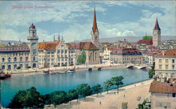 Zürich gegen Fraumünster Vorderseite