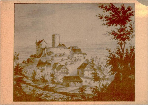 alte Ansicht von Regensberg Vorderseite