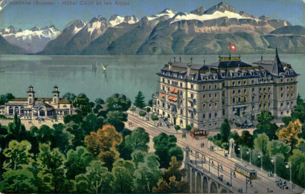 Hôtel Cécil, Lausanne Vorderseite