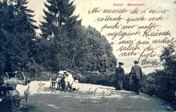 Zürich - Belvoirpark. 1921 Vorderseite