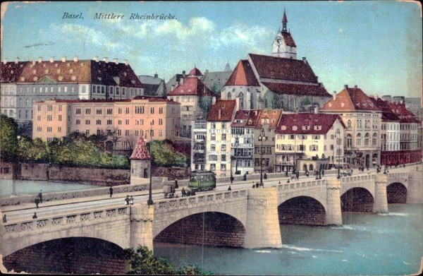 Mittlere Rheinbrücke (Basel) Vorderseite