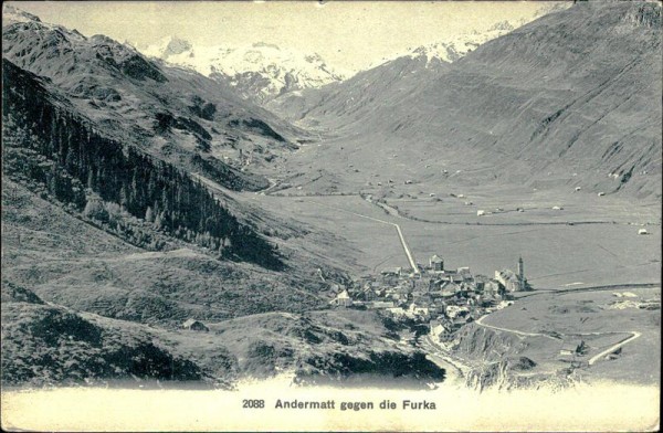 Andermatt gegen die Furka Vorderseite