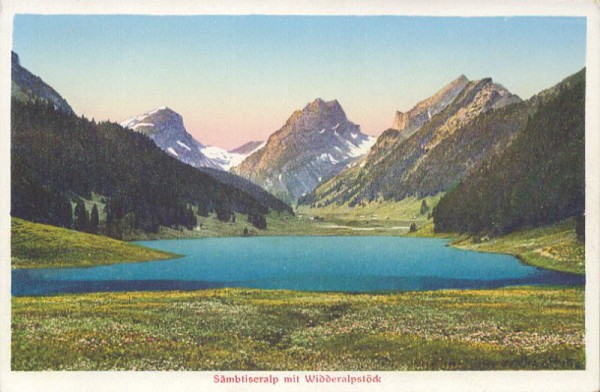 Sämtisersee mit Widderalpstöck