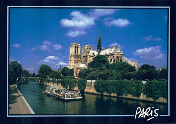 Paris. Notre-Dame, la Seine Vorderseite