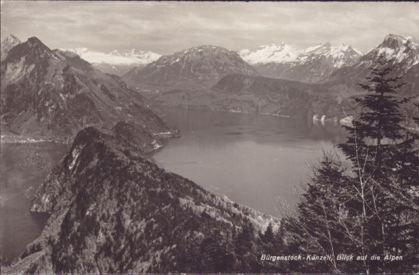 Bürgenstock - Känzeli. Blick auf die Alpen