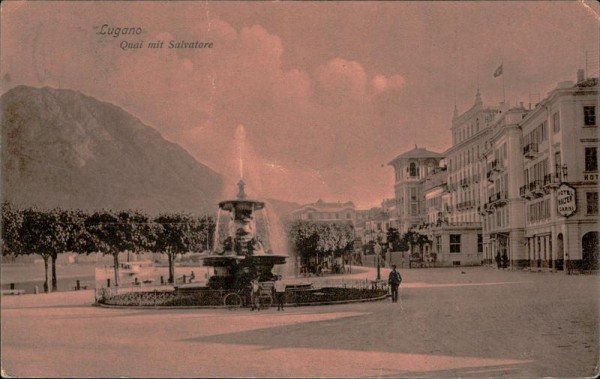 Lugano Quai mit Salvatore Vorderseite