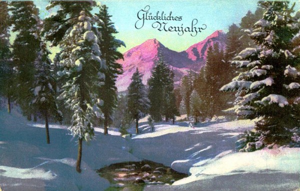 Glückliches Neujahr Vorderseite