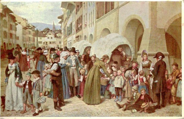 Albert Anker, Die Stanser Kinder in Murten Vorderseite