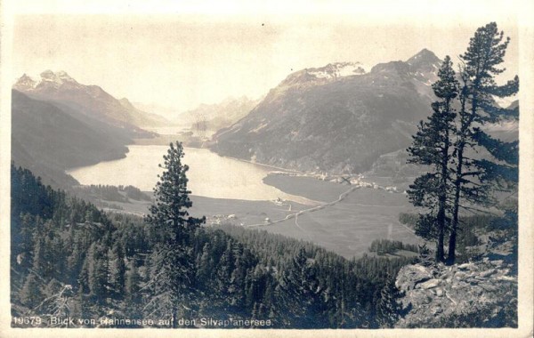 Blick von Hahnensee auf den Silvaplanersee Vorderseite