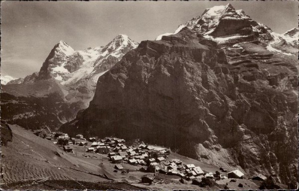 Mürren mit Jungfraugruppen Vorderseite