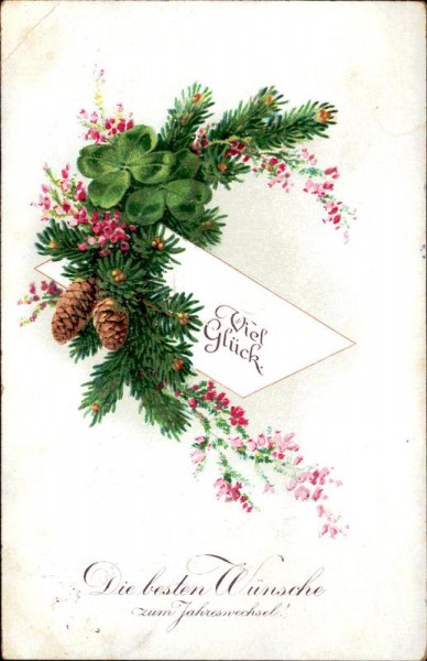 Die besten Wünsche zum Jahreswechsel! Vorderseite