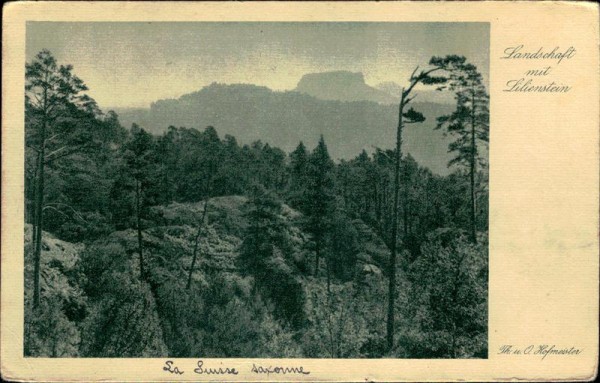 Landschaft mit Lilienstein Vorderseite