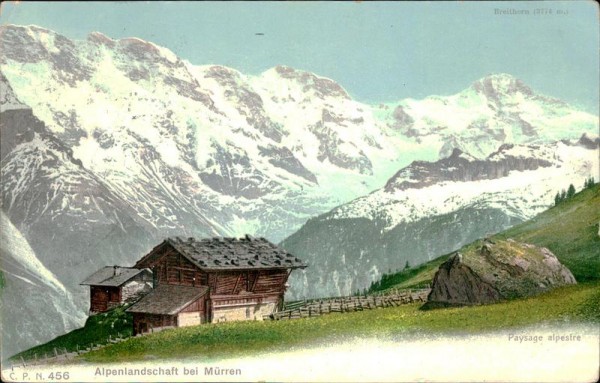Alpenlandschaft bei Mürren Vorderseite