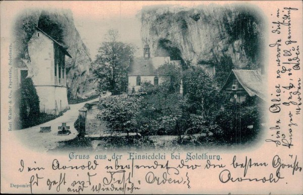 Gruss aus der Einsiedelei bei Solothurn Vorderseite