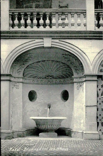 Basel, Brunnen im Stadthaus Vorderseite