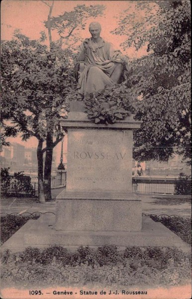 Genève, Statue de J.J. Rousseau Vorderseite