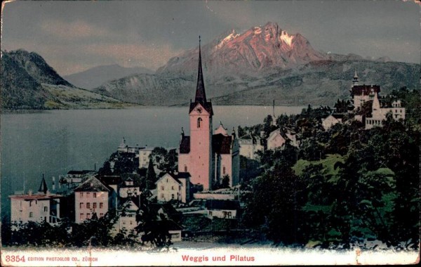 Weggis und Pilatus Vorderseite