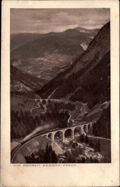 Rhätische Bahn in Bergün-Preda Vorderseite